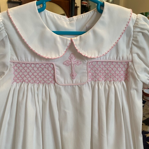 Shrimp & Grits Smocked Girls Dress size 5 - Picture 4 of 15